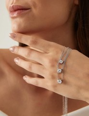 EAMTI 925 Sterling Silver Necklace for Women 0.5/0.8/1CT Round Cut Cubic Zirc…