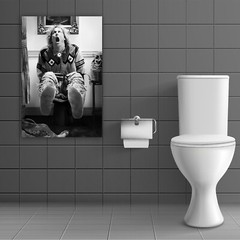 Vintage Bathroom Funny Art Print Comedy Toilet Picture Home Decor Gift for Him
