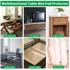Linkgro Multi-Size 53 Inch Dia 1.5Mm Thick Pvc Clear Table Protector Plastic