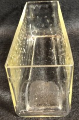 Rectangle Plate Vase Length 10” Width 3” Height 3.5” Glass Container Floral