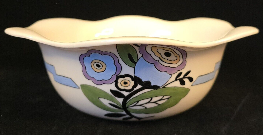 Lennox Belleek Antique bowl Hand Painted Roses Floral Motif 1937 signed