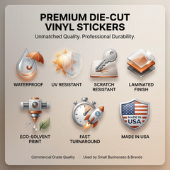 Custom Color Vinyl Decal Sticker Waterproof Different sizes Available 2″–20