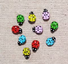 10 Pcs Cute Colored Lady Bugs Decorative Bulletin Board Push Pins