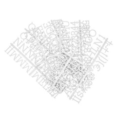 1 Inch Letters for Felt Letter Board, 188 Pieces 1 inch, 1 inch White