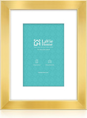 8×10 Picture Frame Gold, 8 x 10 Frame with High Definition Plexiglass, Horizonta