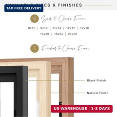 MCS Canvas Float Frames 12×12 Frame, Natural Woodgrain Square for Finished Canva