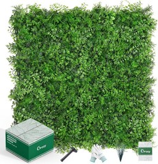 20″x20″ Artificial Hedge Grass Wall, 12PCS Green Wall Panels Greenery Plant Wall