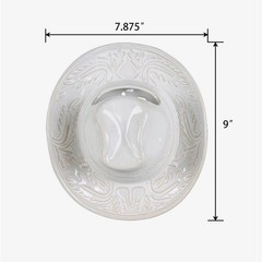 Pink Ceramic Cowboy Hat Wall Pocket Vase Western Decor