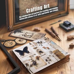 Multipurpose 10×10 Black Shadow Box with Glass Front for Cherished Memories
