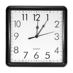 9×9 Inch Wall Clock Quartz Battery Operated Silent Square Wall Clocks Black