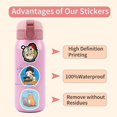110Pcs Workaholic Stickers for Kids Teens Girls Scrapbooking Water Bottles