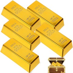 1-10*Gold Bar Door Stopper Brick Fake Golden Bullion Real Look No Slip Soft Stop
