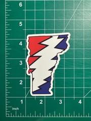 Vermont Stealie – Grateful Dead – Laminated Vinyl Sticker 2″x3″