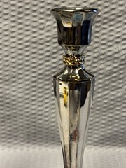 PAIR of Vintage 1994 Silver Plated Candlesticks International Silver 8.5 inches