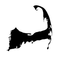Pair – Cape Cod Decal Many colors and sizes Massachusetts Down The Cape
