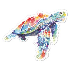 Watercolor Sea Turtle, Vinyl Decal Sticker, Indoor Outdoor, 3 Sizes, #9030