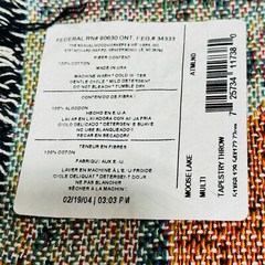 Moose Lake Alaska Woven Tapestry Afghan Throw FINAL SALE SEE PICTURES