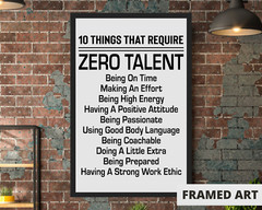 Framed 11×17 Inspirational Quotes Motivational Poster Home Office Decor Wall Art