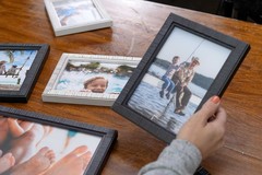 28×40 Rustic Brown Real Wood Picture Frame Width 0.75 inches | Interior Frame De