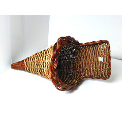 Small Cornucopia Basket – Free Standing or Hanging – Adorable! – Fast Shipping!