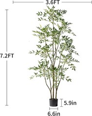 7.2ft Faux Bamboo Tree Artificial Nandina Tree Artificial Indoor Plants