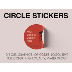 50 1×1 Custom Printed Full Color Outdoor Vinyl Car Bumper Sticker Decal Die Cut