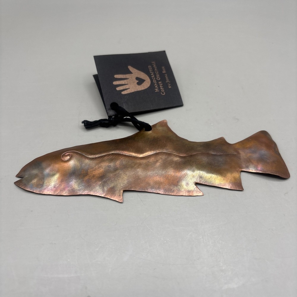 Copper Fish Decor Sculpture 6” Length