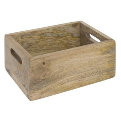 HUBERT® Condiment Caddy Solid Wood – 8 7/8″ L x 6 1/2″ W x 4 1/8″ H