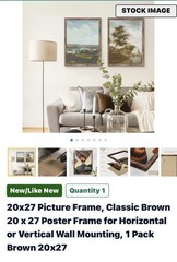 20×27 Picture Frame Classic Brown Vertical Or Horizontal/poster Frame
