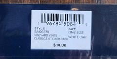 Authentic Vineyard Vines Classics Stickers Pack Pink Whale Decals, 12 Pieces NEW