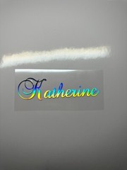 Holographic Custom Text Vinyl Lettering Sticker Decal Personalized -ANY TEXT CAR