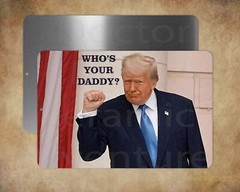President Donald J Trump WHO’S YOUR DADDY? 8″ x 12″ metal sign Made in America