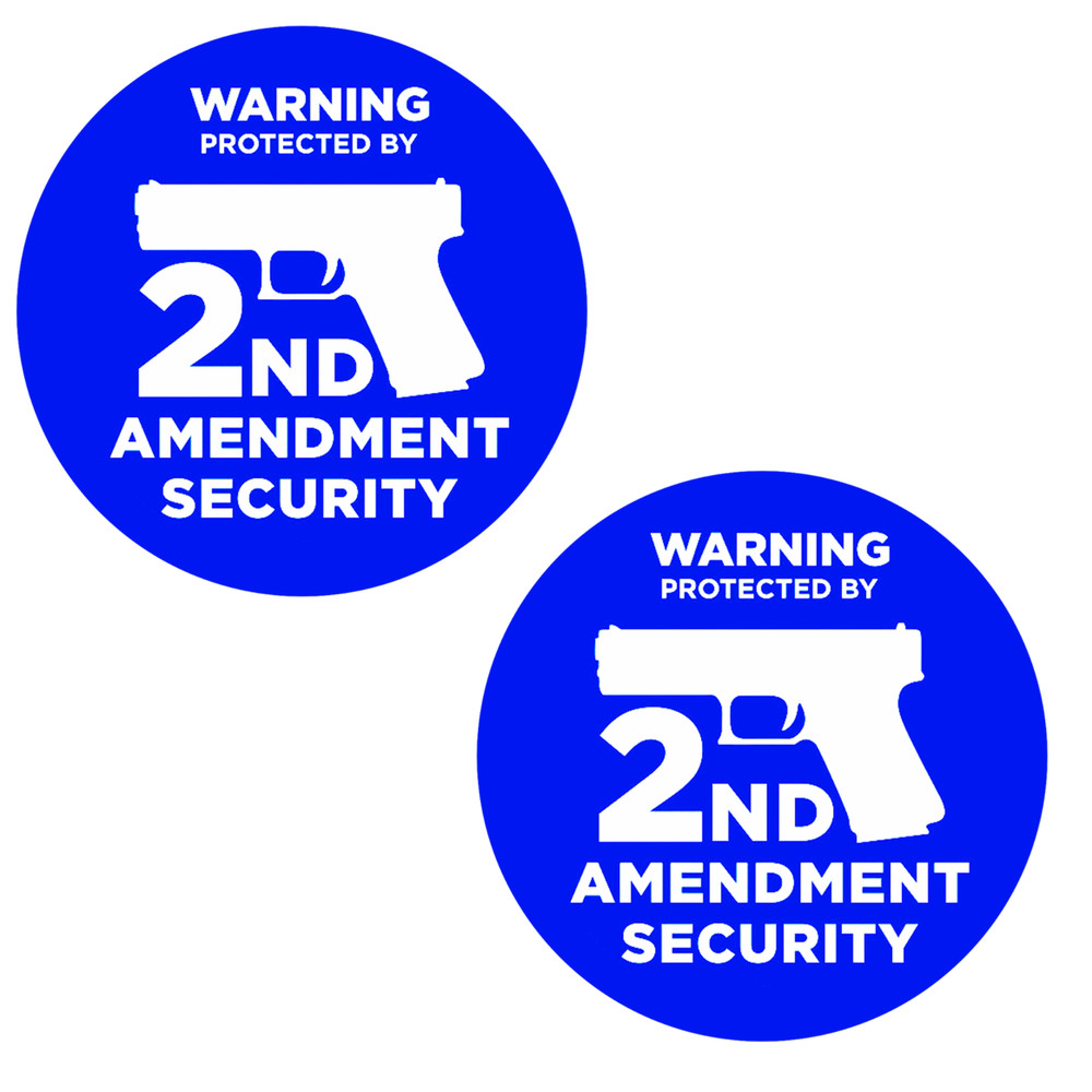 2x 2A Second Amendment Security Stickers Gun NRA Sticker Large 5 Inch Decals