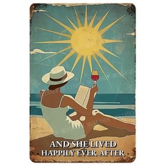 Retro Beach Metal Tin Sign Vintage Coastal Wall Decor for Home Bar Cafe 8×12