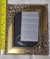 Mini 5 x 4 in. Metal Photo Frame Antiqued Bronze with Ornate Scrollwork Corners