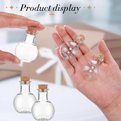 25 Pa 1oz Plastic Mini Pot Bottles with Corks, Small Sand Art