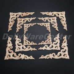 Simply Style Unpainted Wood Decorative Flowers Oak Wood Dyes Easily