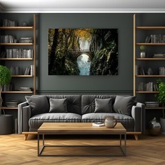 New Rivendell Painting Print Lord of The Rings LOTR Framed Canvas Wall Art Print