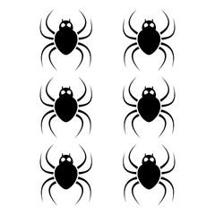 6 Spider Vinyl Decals Halloween Stickers Spooky Car Window Laptop Wall Decor DIY
