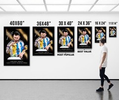 LIONEL MESSI 10 Inspirational Wall Art Signature Poster Ready to Hang Gift