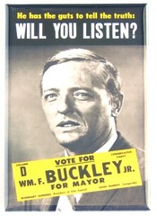 William F. Buckley for Mayor FRIDGE MAGNET political campaign poster