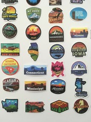 50 Pcs USA State Stickers Travel United States of America Sticker American
