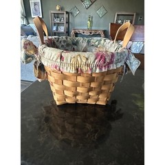 Longaberger Baskets Handwoven Dresden Ohio USA Mwb 1999 Wicker Basket with Liner