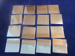 Polished Stainless Steel square 4 1/4″ Mirror Tile Piece 16pc Lot Shiny M23