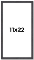 11×22 Frame Brown Picture Frame Modern Photo Frame UV Acrylic, Acid Free Backer
