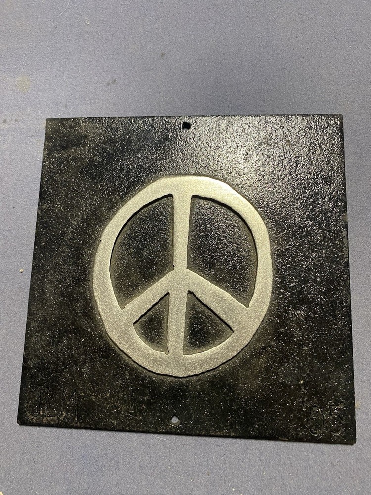 peace sign metal art