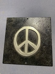 peace sign metal art