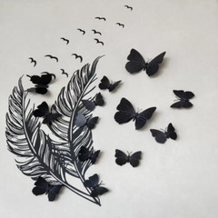 12pcs/Set 3D Butterfly Wall Sticker Modern Magnet Butterfly Sticker Vinyl Decal