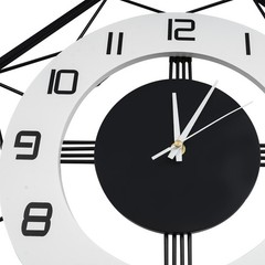 Modern Wall Clock Decorative Wall Mounted Clocks Decoration for Home w/ Hooks
