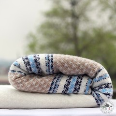 Cashmere Blanket «Sahara» – Handcrafted from Nepal, Cuddle Throw, Plaid, Travel